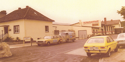 Herkenhoff Firmengeschichte 1963, neues Firmengebäude in Osnabrück-Sutthausen